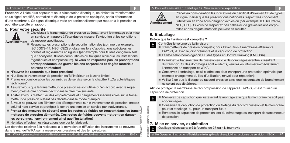 WIKA IS-21-F User Manual | Page 24 / 43