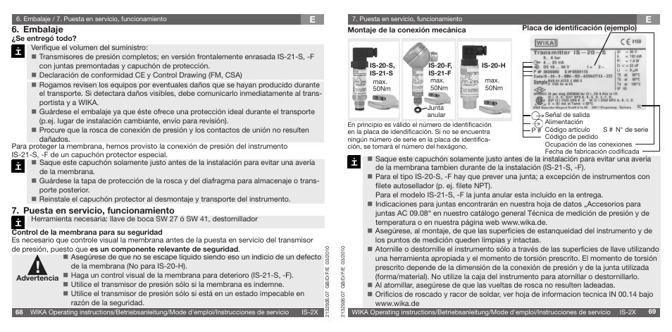 WIKA IS-21-F User Manual | Page 35 / 43
