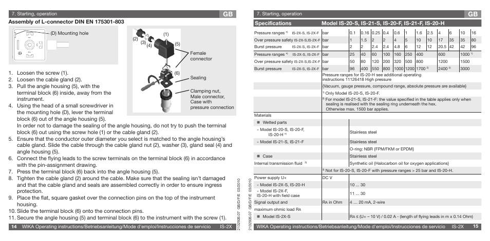 WIKA IS-21-F User Manual | Page 8 / 43