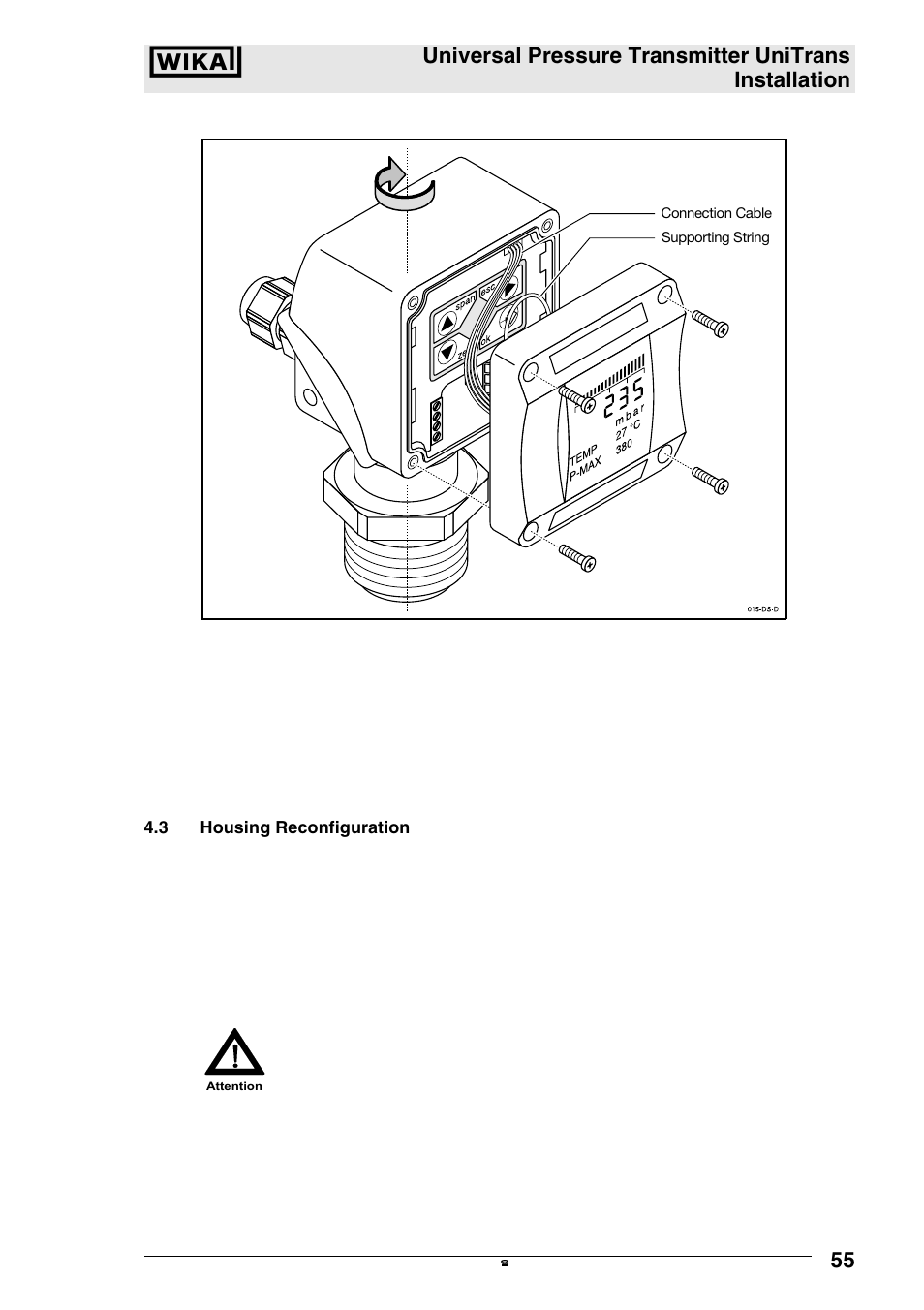 When tightening the 4 | WIKA UT-11 User Manual | Page 16 / 42