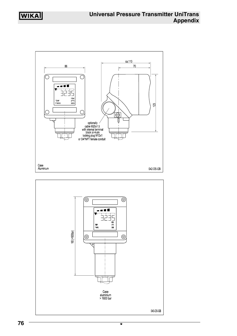 Universal pressure transmitter unitrans appendix | WIKA UT-11 User Manual | Page 37 / 42