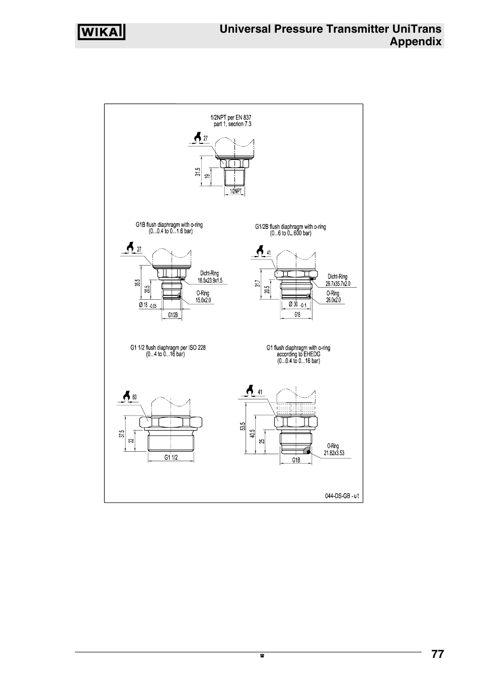 Universal pressure transmitter unitrans appendix | WIKA UT-11 User Manual | Page 38 / 42