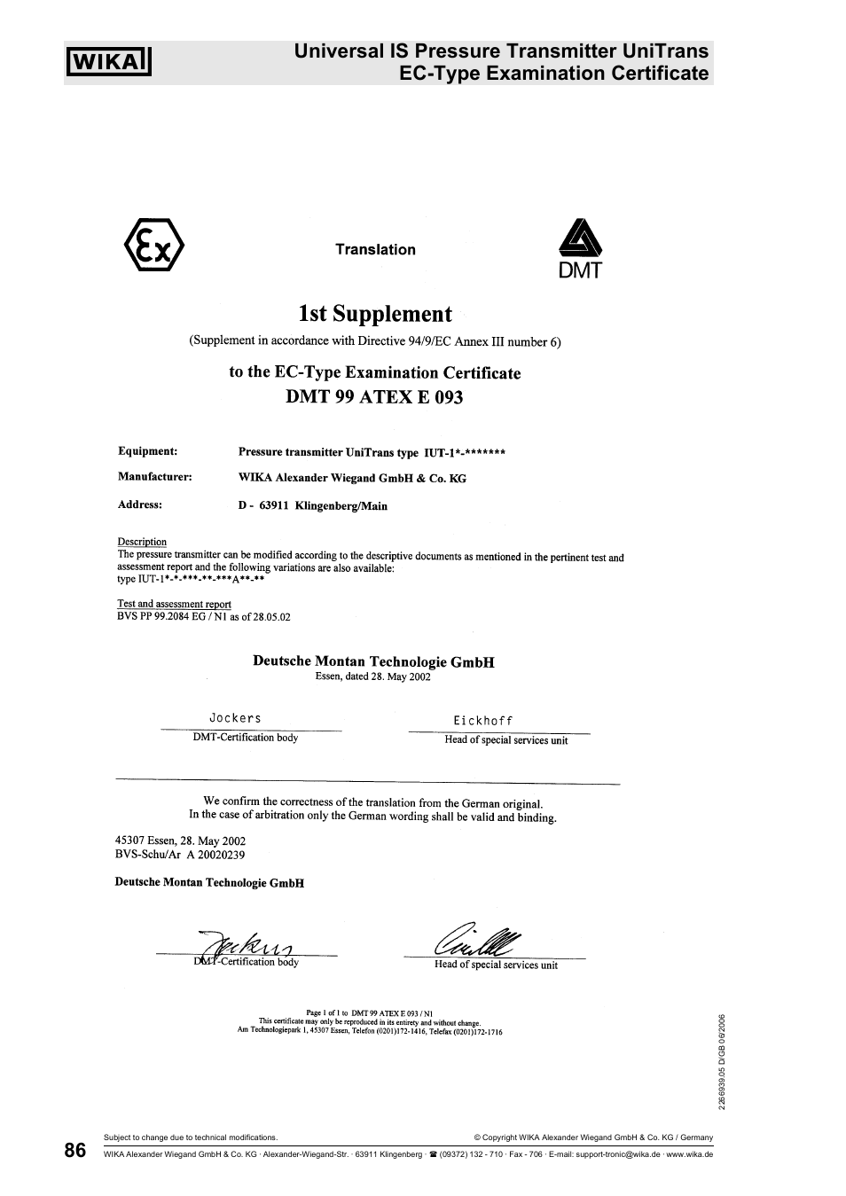 WIKA IUT-11 User Manual | Page 11 / 78