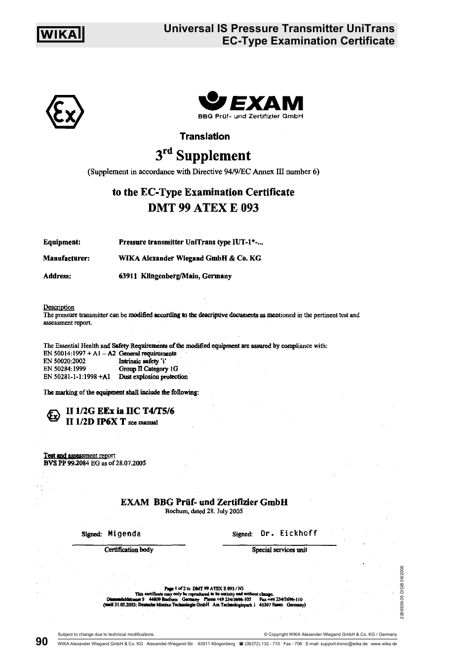 WIKA IUT-11 User Manual | Page 15 / 78