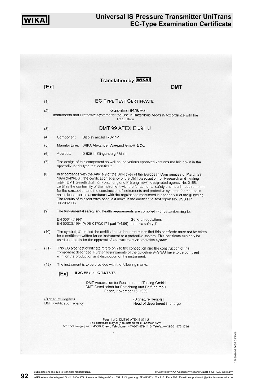 WIKA IUT-11 User Manual | Page 17 / 78