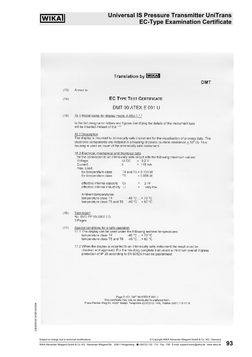 WIKA IUT-11 User Manual | Page 18 / 78