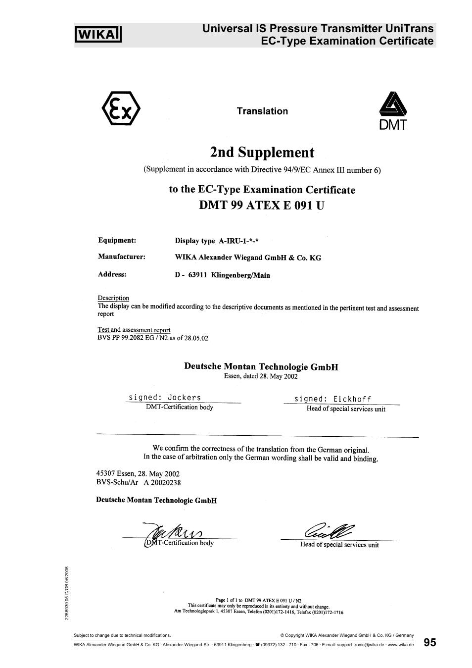 WIKA IUT-11 User Manual | Page 20 / 78