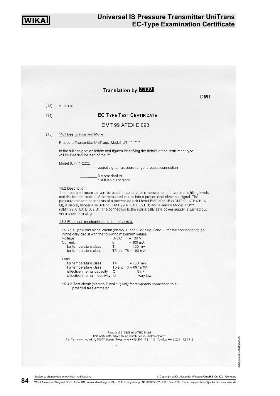 WIKA IUT-11 User Manual | Page 9 / 78