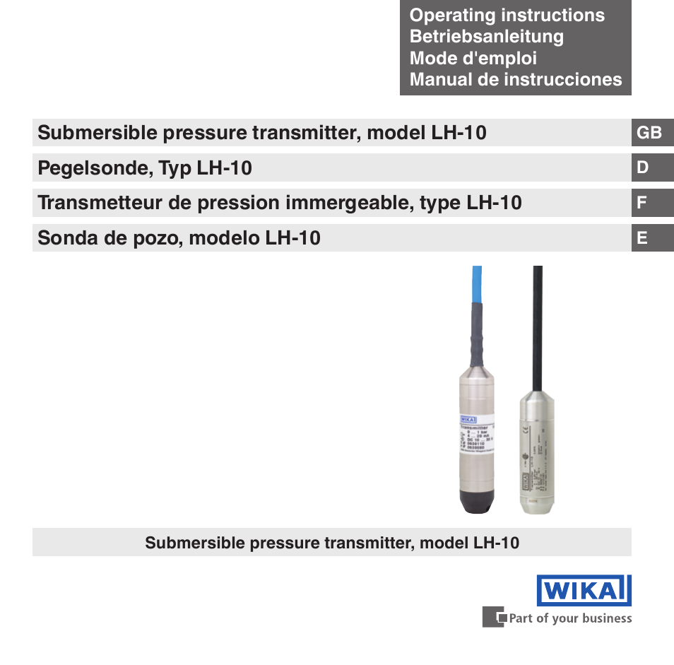 WIKA LH-10 User Manual | 60 pages