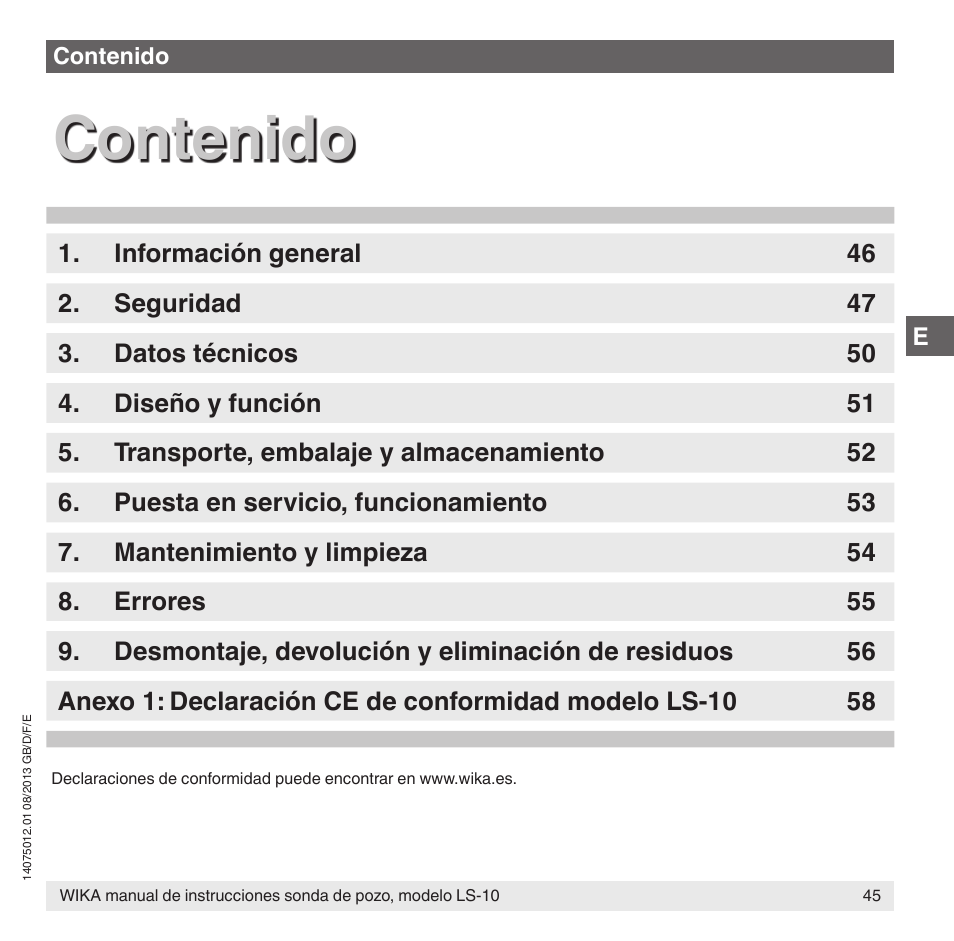 WIKA LS-10 User Manual | Page 45 / 60