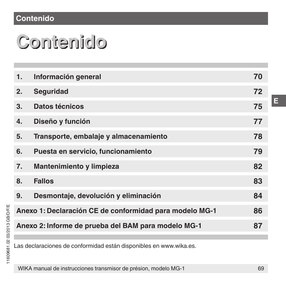 WIKA MG-1 User Manual | Page 69 / 92