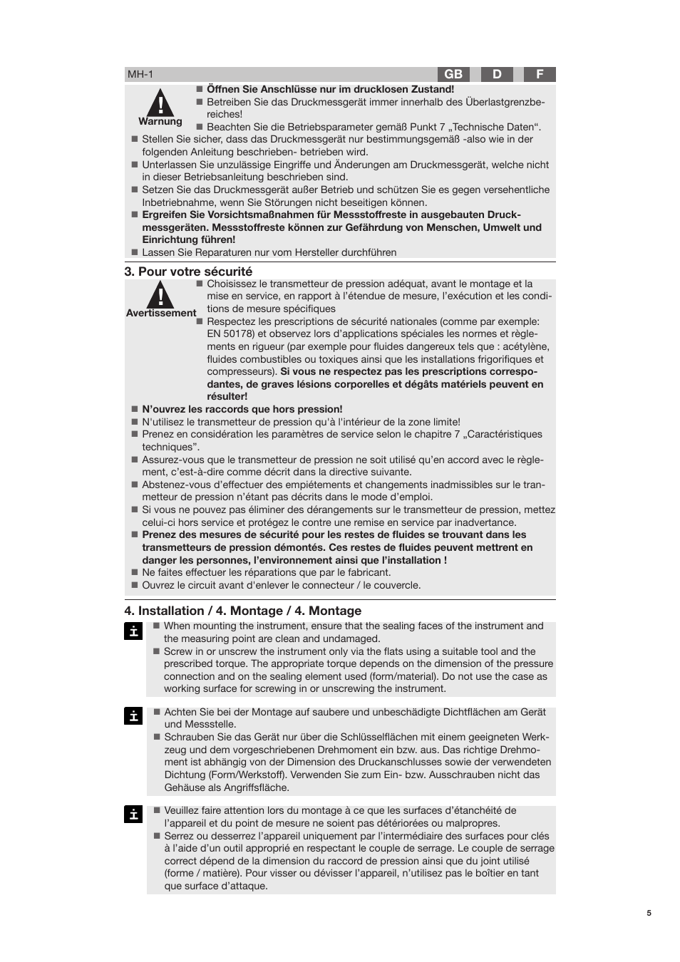 WIKA MH-1 User Manual | Page 5 / 11