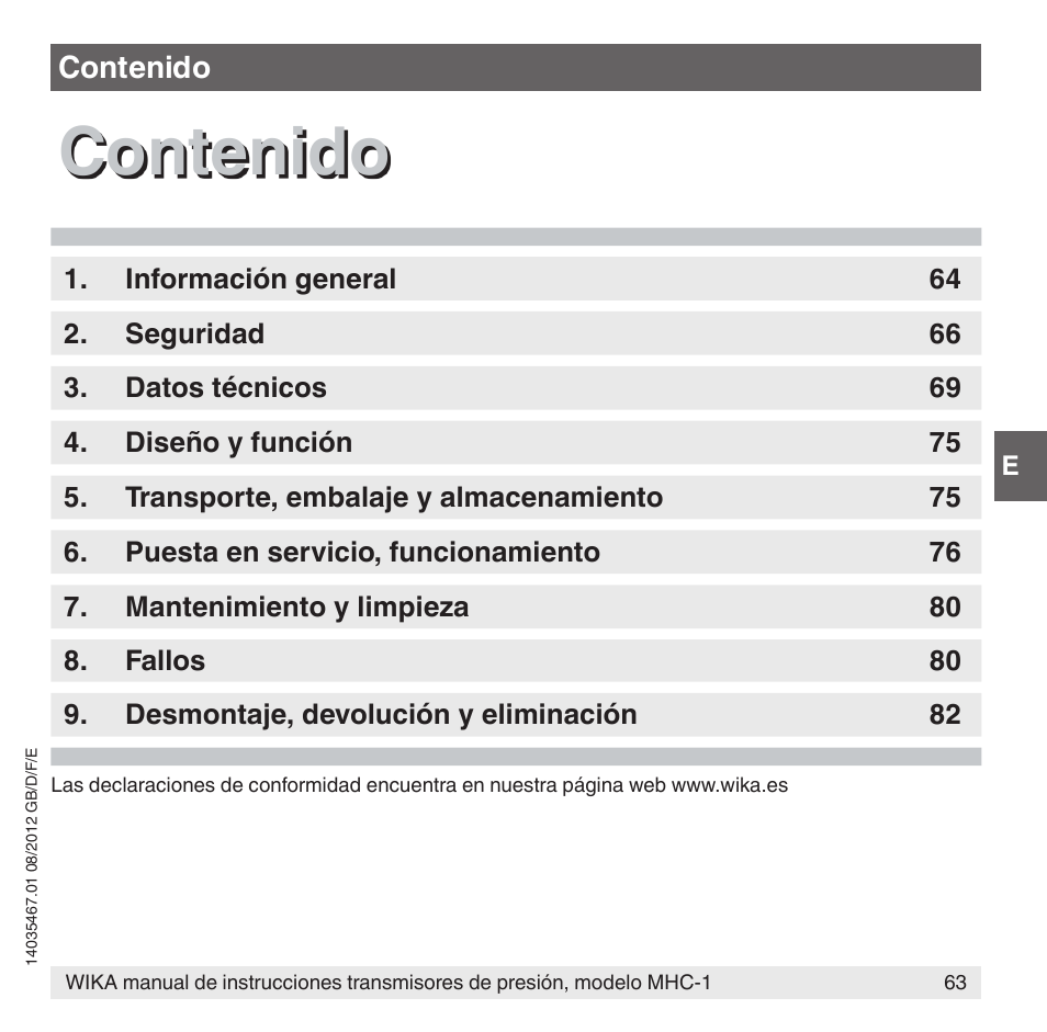WIKA MHC-1 User Manual | Page 63 / 84
