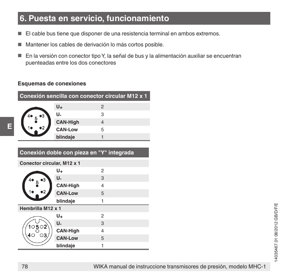 Puesta en servicio, funcionamiento | WIKA MHC-1 User Manual | Page 78 / 84