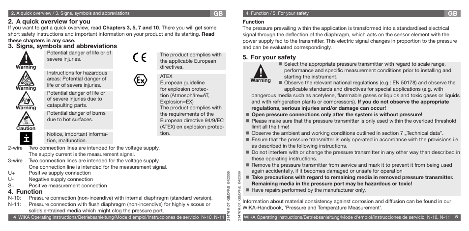 WIKA N-11 User Manual | Page 3 / 35