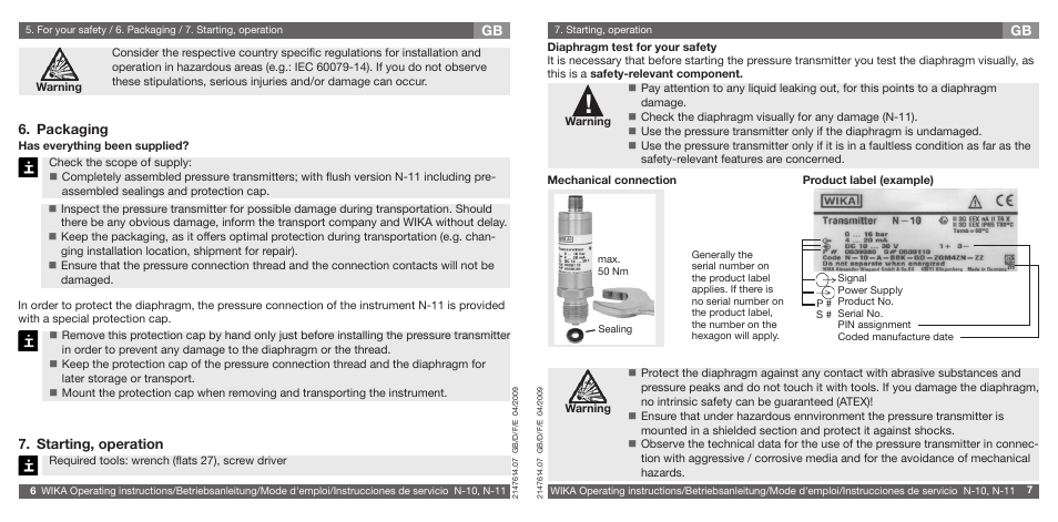 WIKA N-11 User Manual | Page 4 / 35