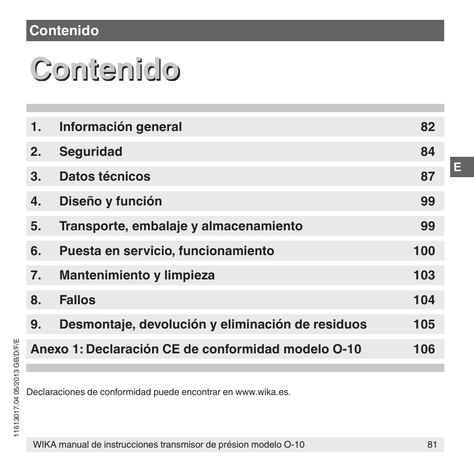 WIKA O-10 User Manual | Page 81 / 108