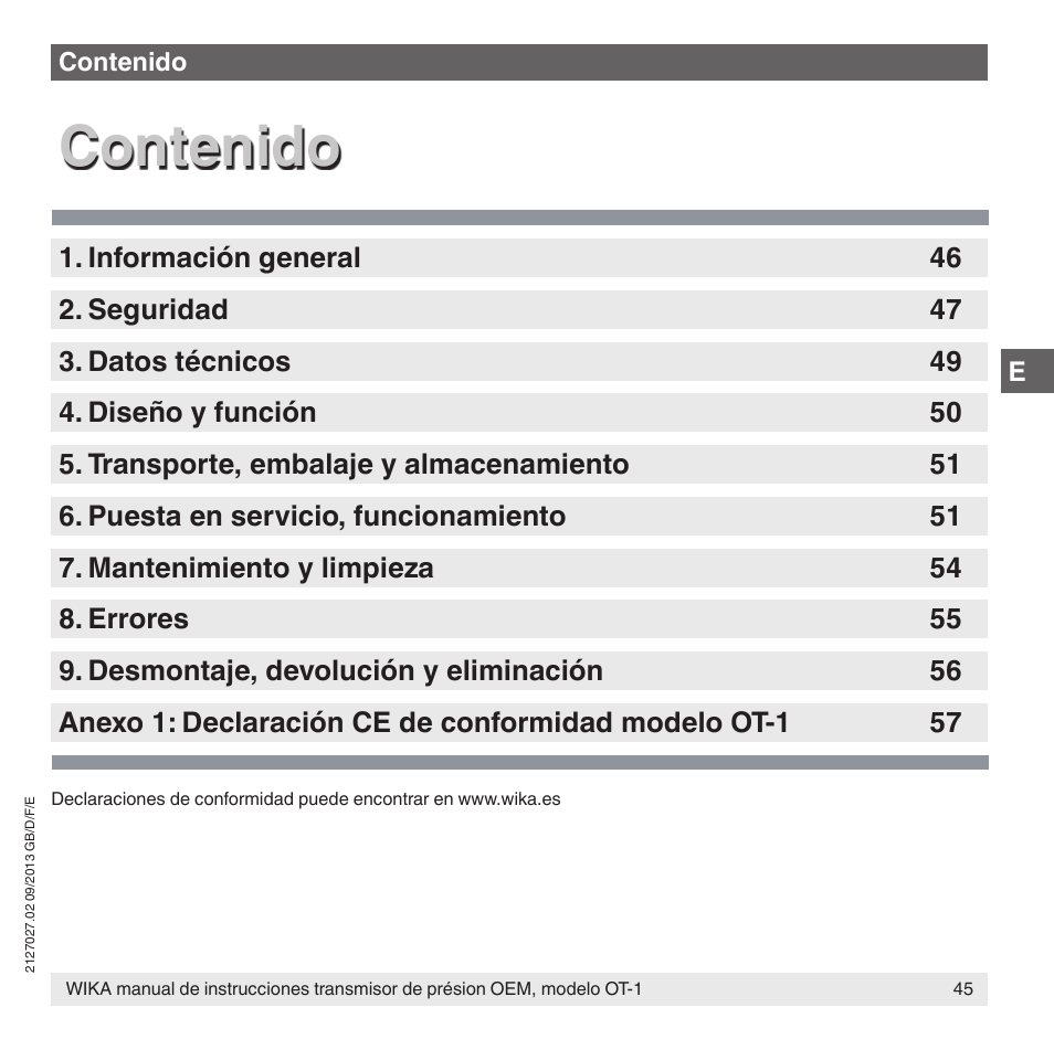 WIKA OT-1 User Manual | Page 45 / 60