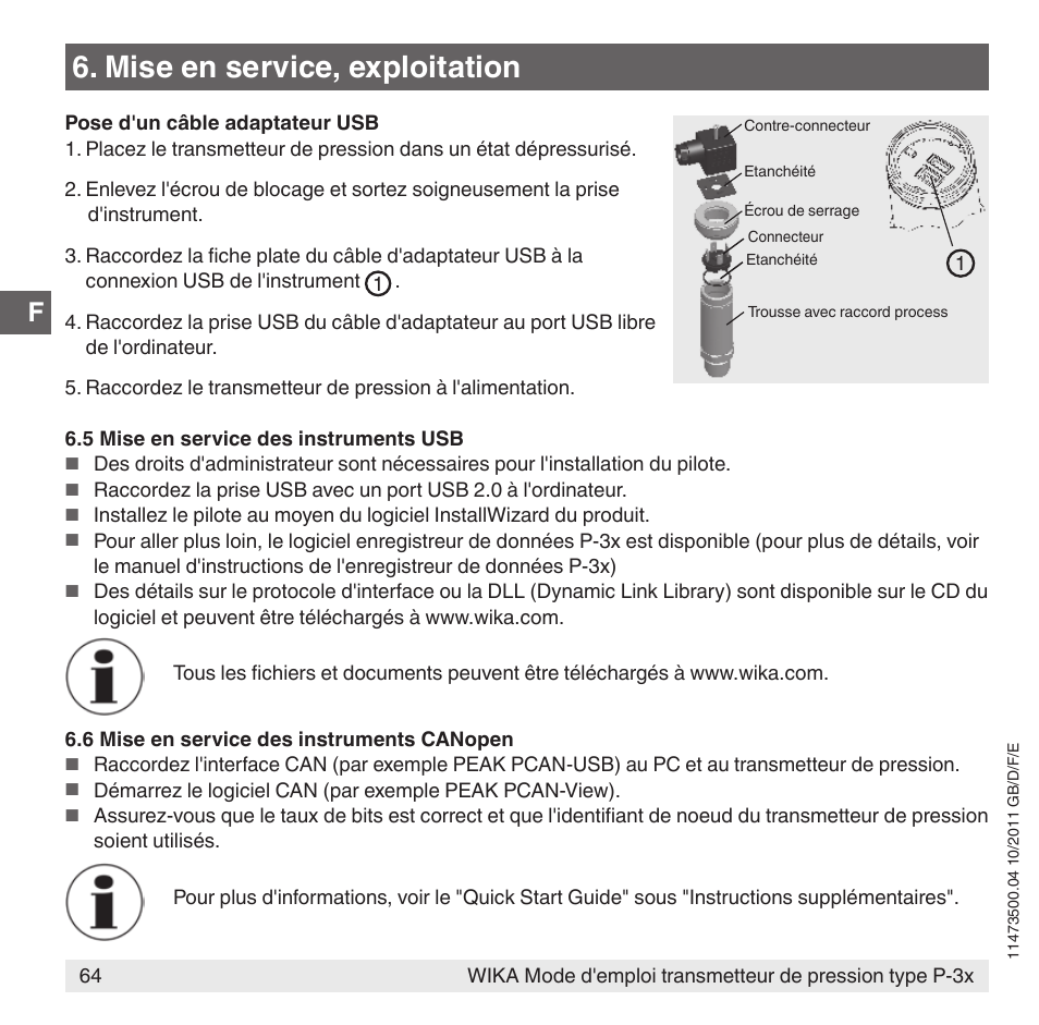 Mise en service, exploitation | WIKA P-31 User Manual | Page 64 / 92