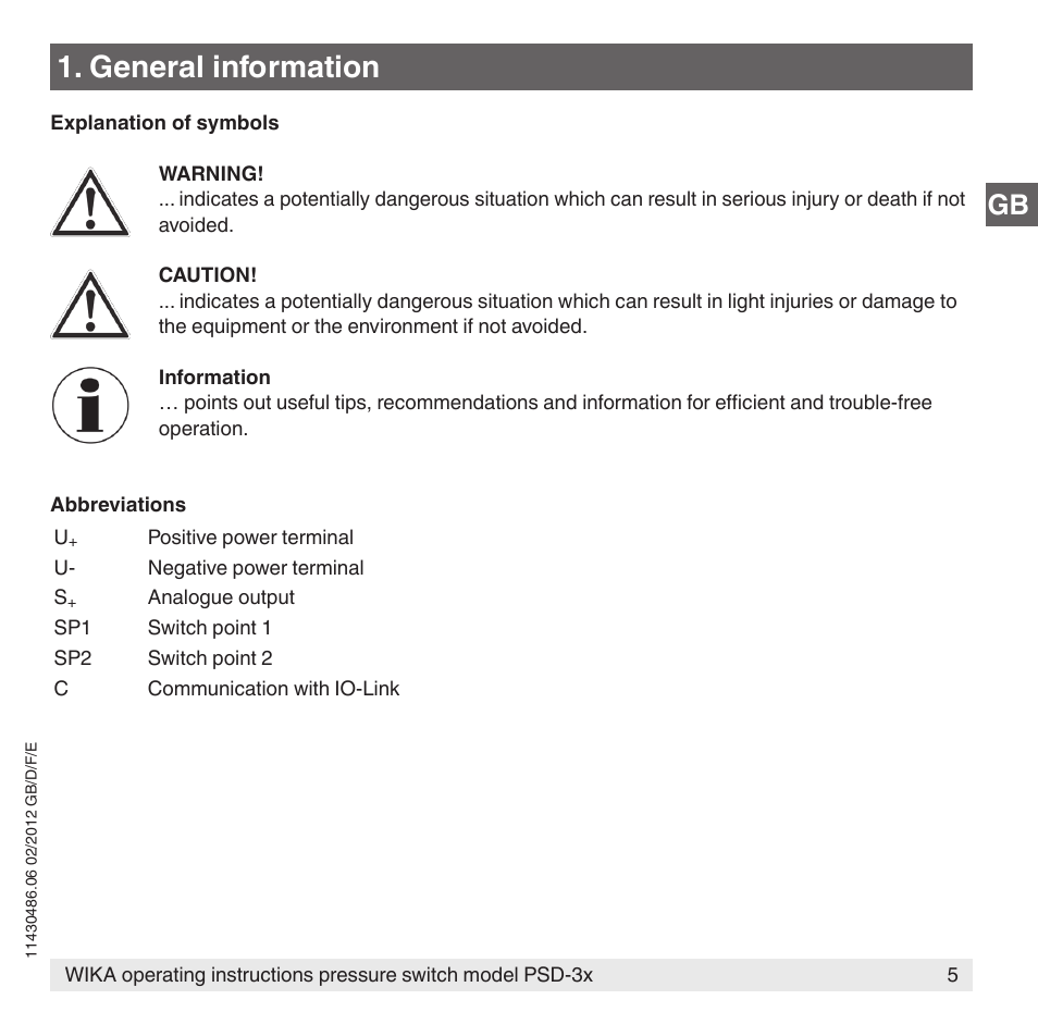 General information | WIKA PSD-31 User Manual | Page 5 / 128