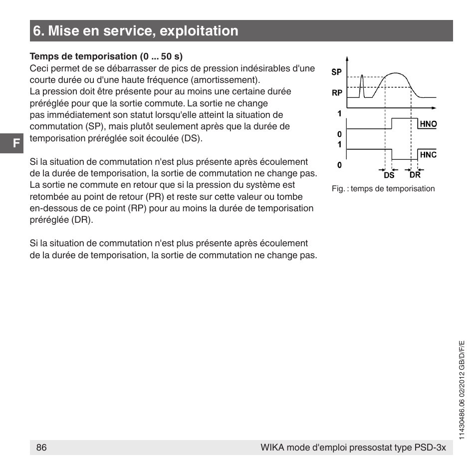 Mise en service, exploitation | WIKA PSD-31 User Manual | Page 86 / 128