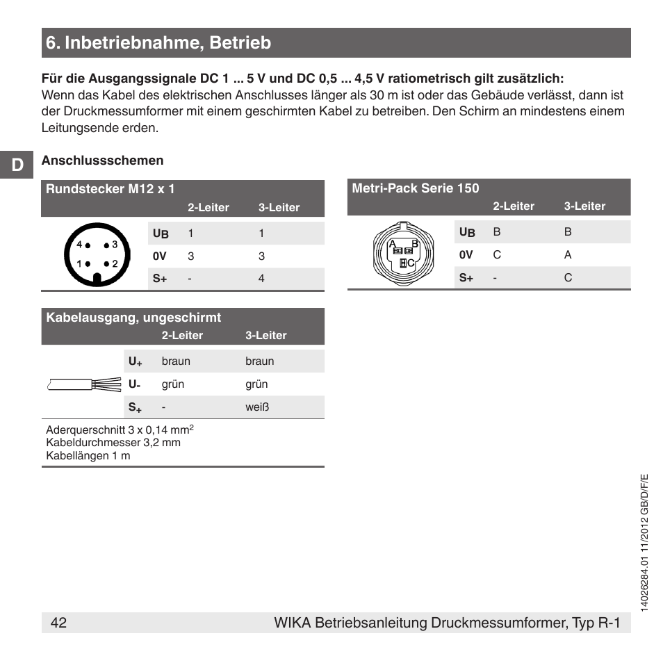 Inbetriebnahme, betrieb | WIKA R-1 User Manual | Page 42 / 92