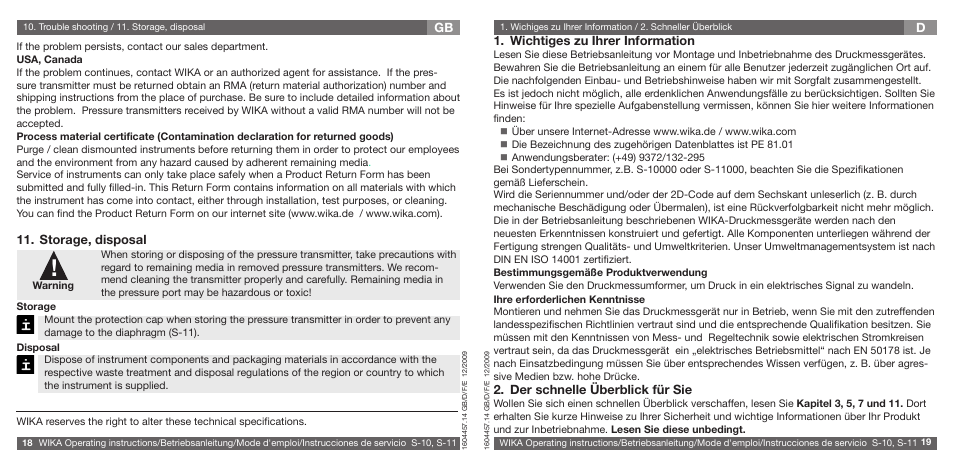 WIKA S-10 User Manual | Page 10 / 35