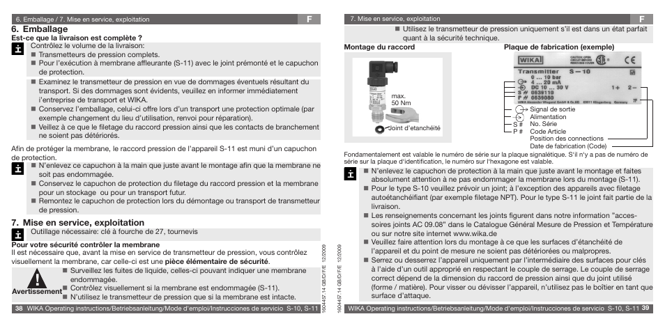 WIKA S-10 User Manual | Page 20 / 35