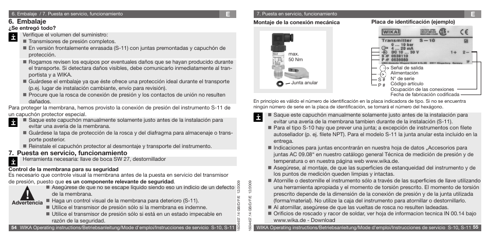 WIKA S-10 User Manual | Page 28 / 35