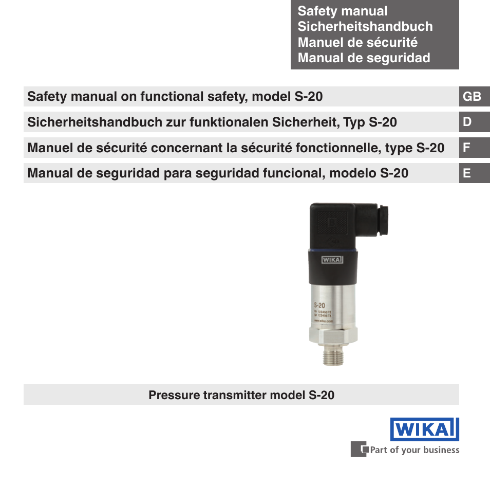 WIKA S-20 User Manual | 52 pages