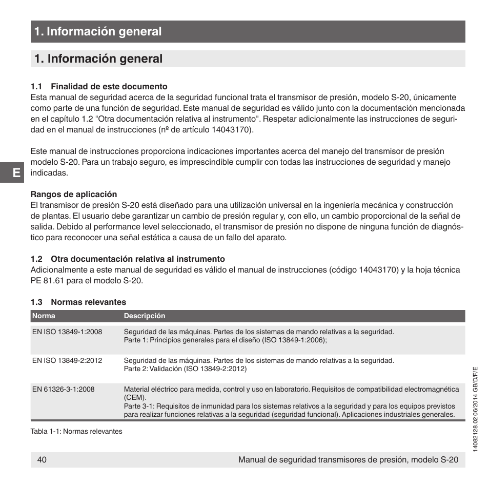 Información general | WIKA S-20 User Manual | Page 40 / 52