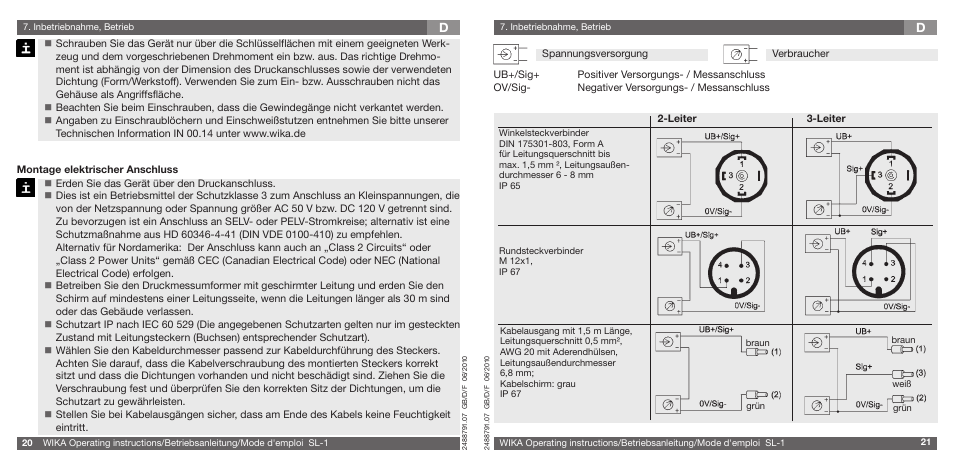 WIKA SL-1 User Manual | Page 11 / 21