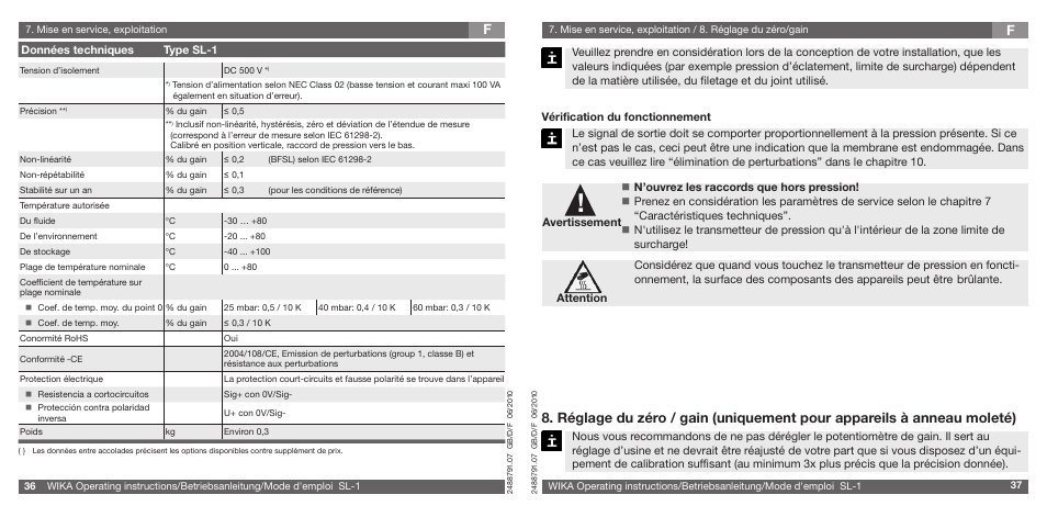 WIKA SL-1 User Manual | Page 19 / 21