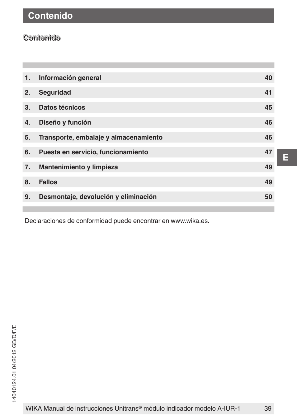 WIKA UT-11 User Manual | Page 39 / 52