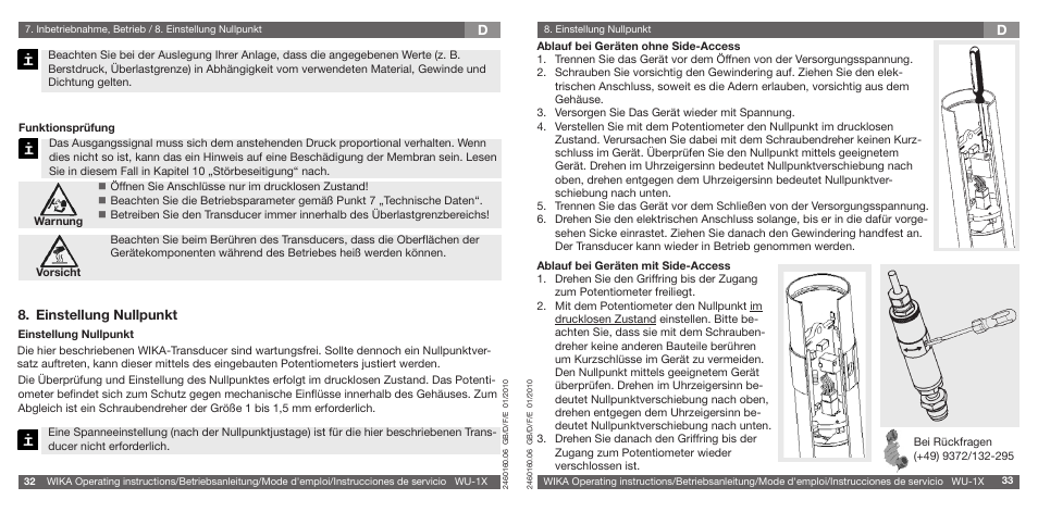 WIKA WU-16 User Manual | Page 17 / 37