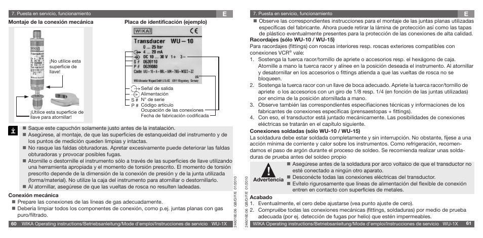 WIKA WU-16 User Manual | Page 31 / 37