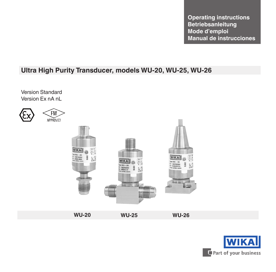 WIKA WU-26 User Manual | 84 pages