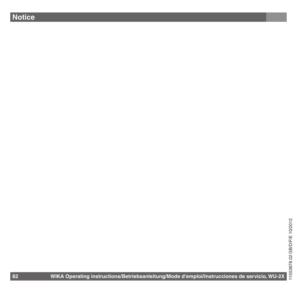 Notice | WIKA WU-26 User Manual | Page 82 / 84