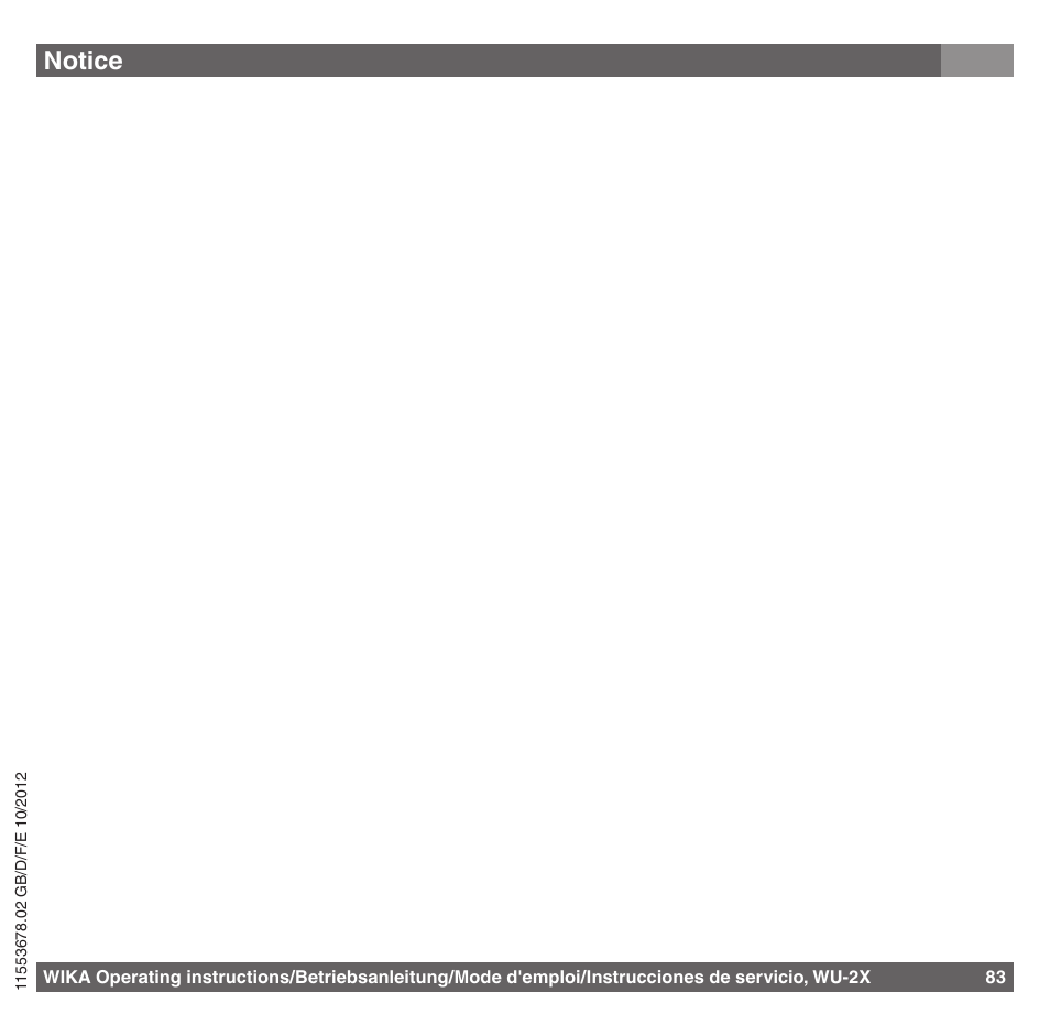 Notice | WIKA WU-26 User Manual | Page 83 / 84