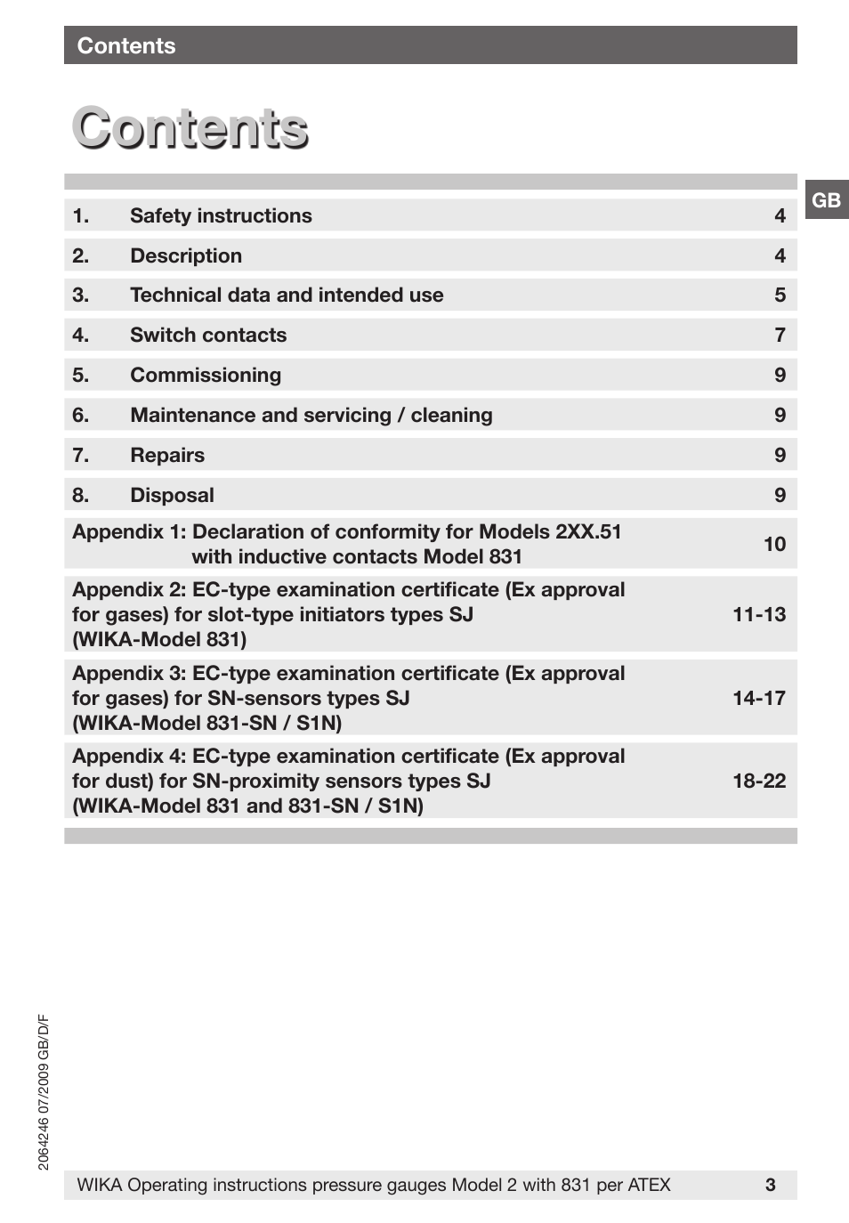 WIKA 232.36 User Manual | Page 3 / 52
