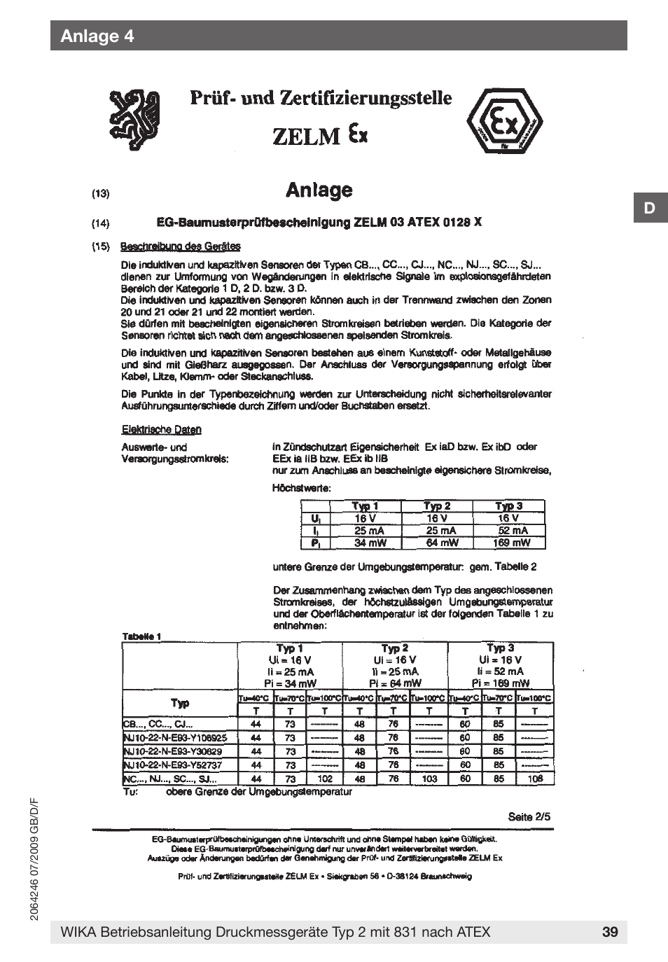 Anlage 4 | WIKA 232.36 User Manual | Page 39 / 52