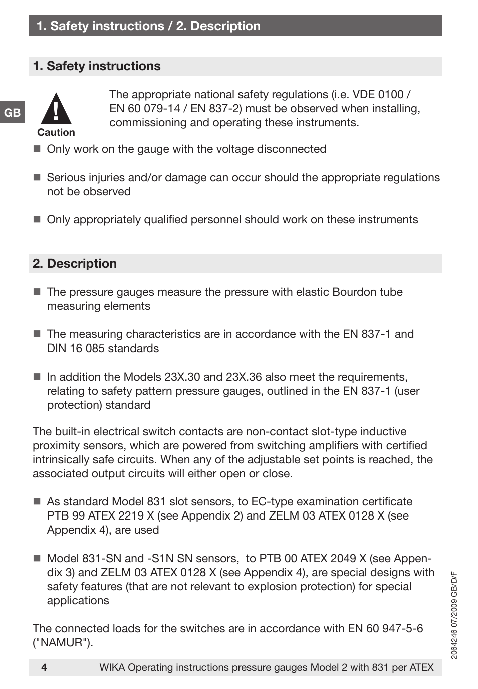 WIKA 232.36 User Manual | Page 4 / 52