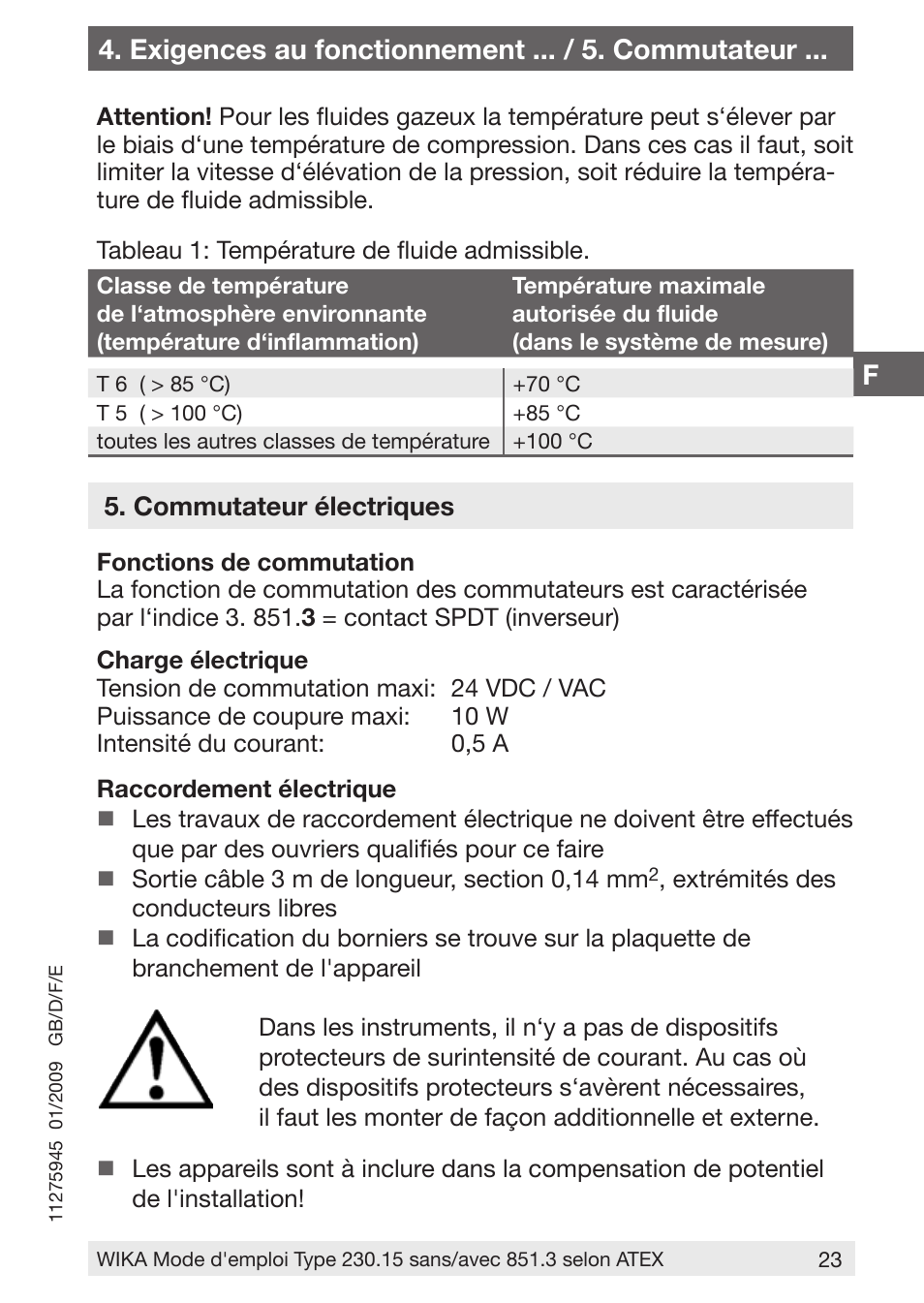 WIKA 230.15-851 User Manual | Page 23 / 32