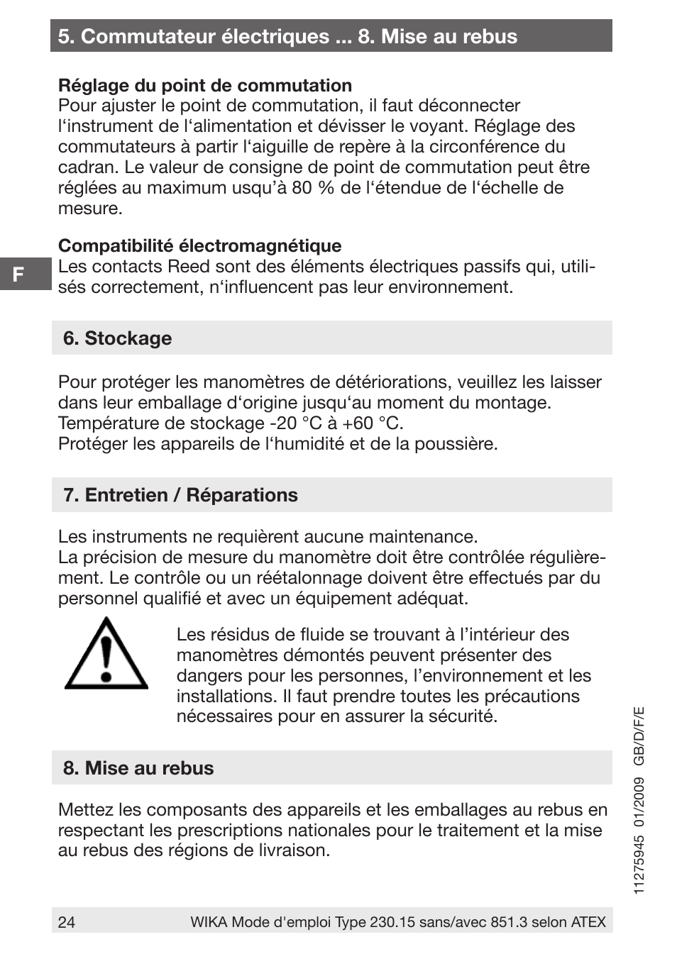 WIKA 230.15-851 User Manual | Page 24 / 32