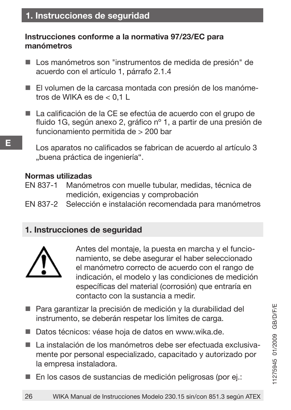 WIKA 230.15-851 User Manual | Page 26 / 32