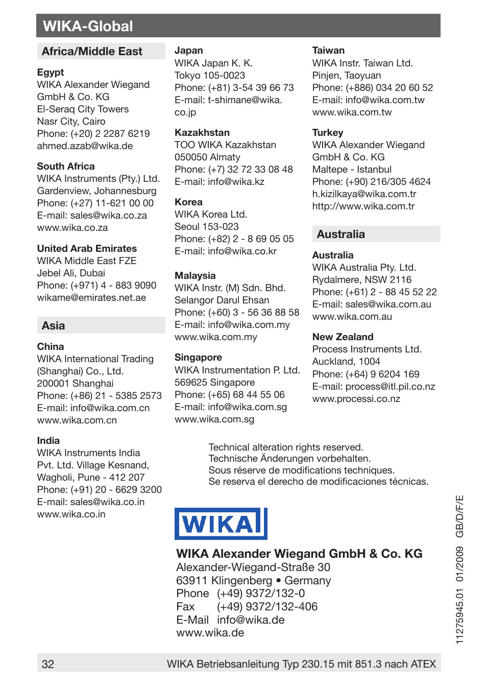 Wika-global | WIKA 230.15-851 User Manual | Page 32 / 32