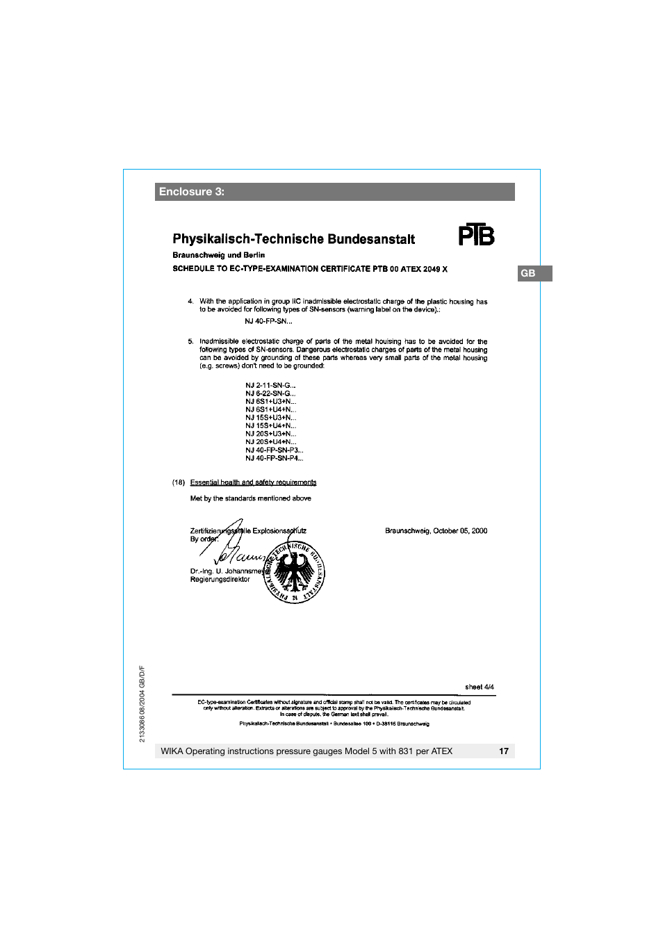 WIKA 532.53+8xx User Manual | Page 17 / 52