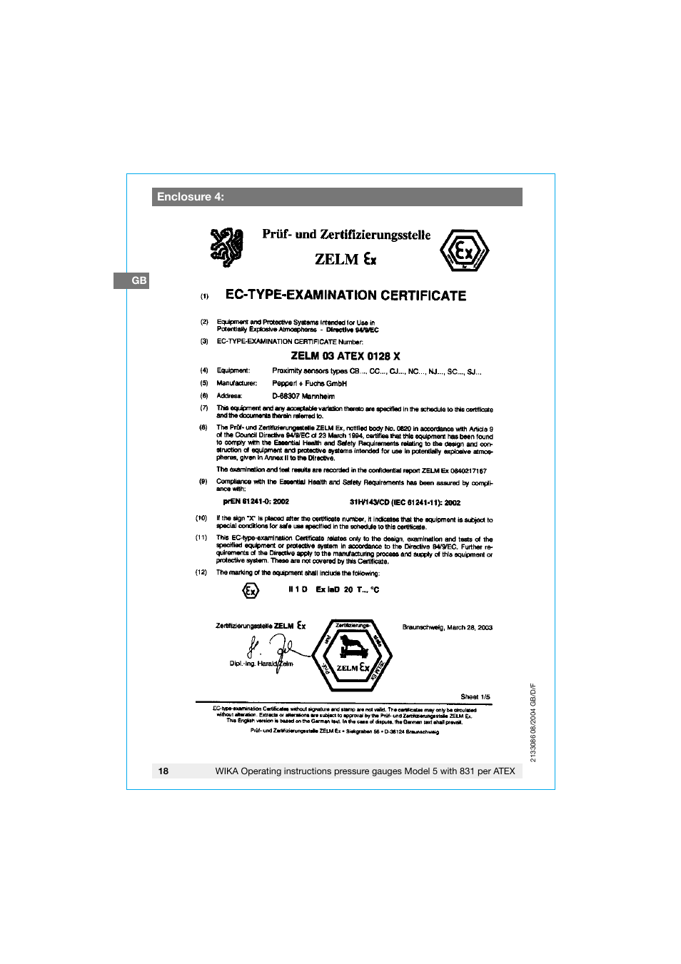 WIKA 532.53+8xx User Manual | Page 18 / 52