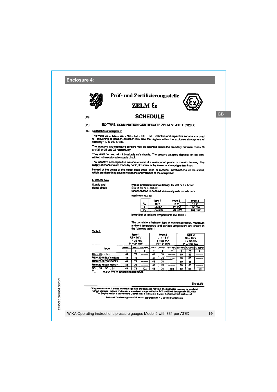 WIKA 532.53+8xx User Manual | Page 19 / 52