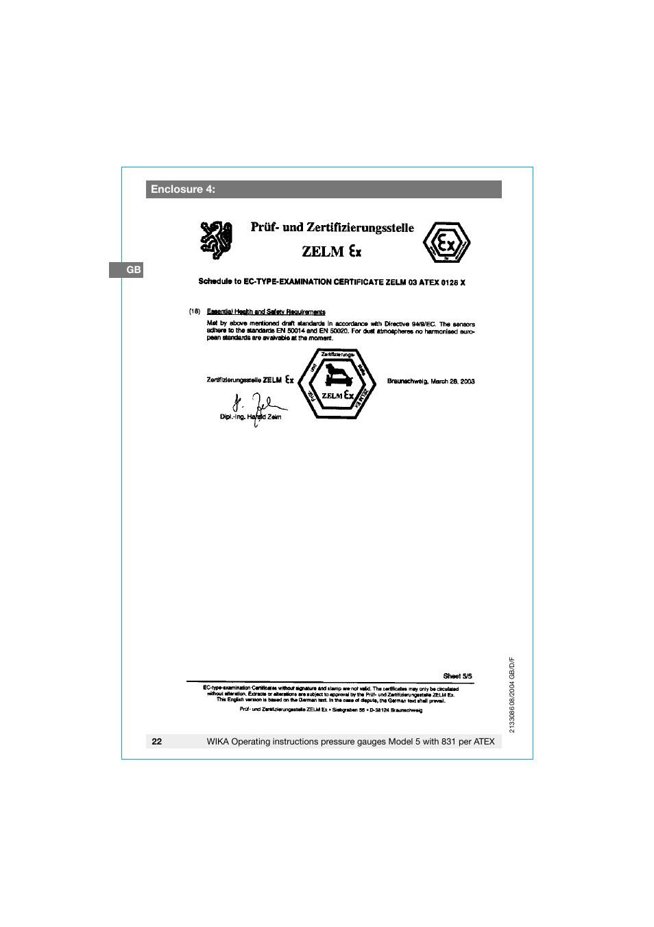 WIKA 532.53+8xx User Manual | Page 22 / 52